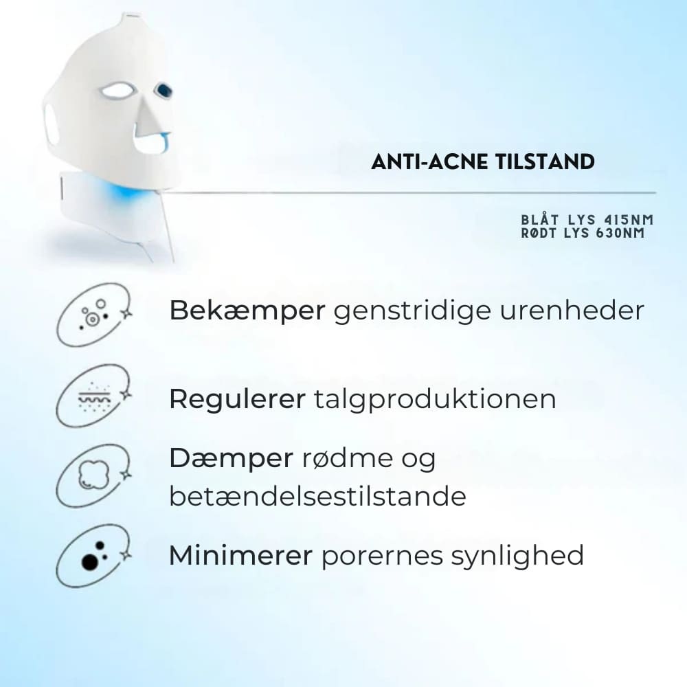 Glowskin Pro - Masque LED Soin Visage & Cou